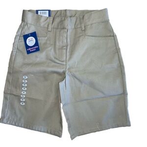 NWT Girl’s Universal Brand, flat front, School Uniform shorts - khaki